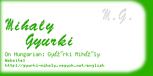 mihaly gyurki business card